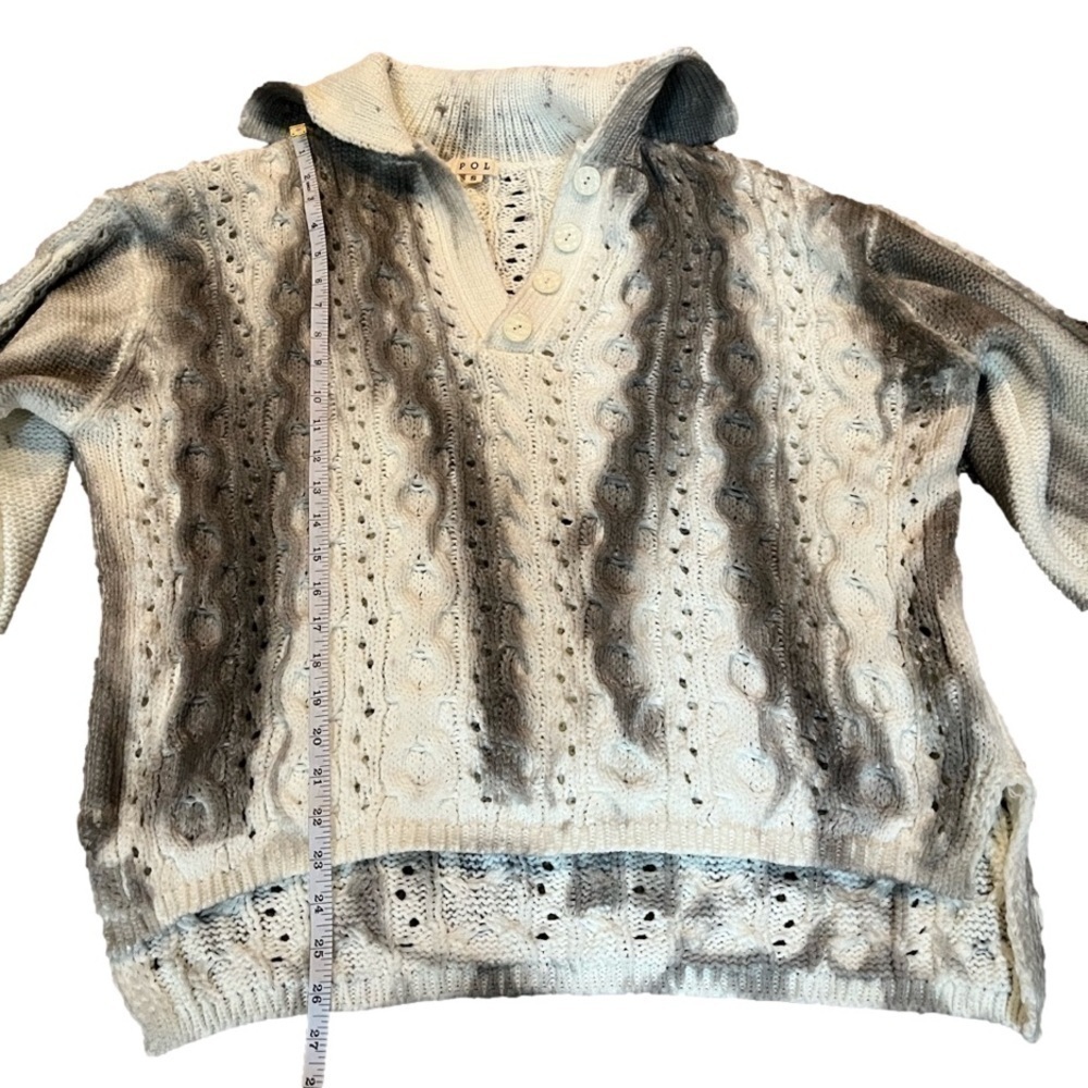 NEW POL Hand Dyed Distressed Chunky Sweater - Picture 8 of 10